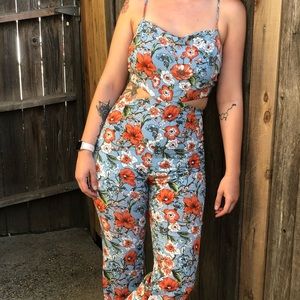 Nasty Gal Floral Jumpsuit